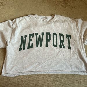 Brandy Melville John Galt New Port Cropped T-Shirt
